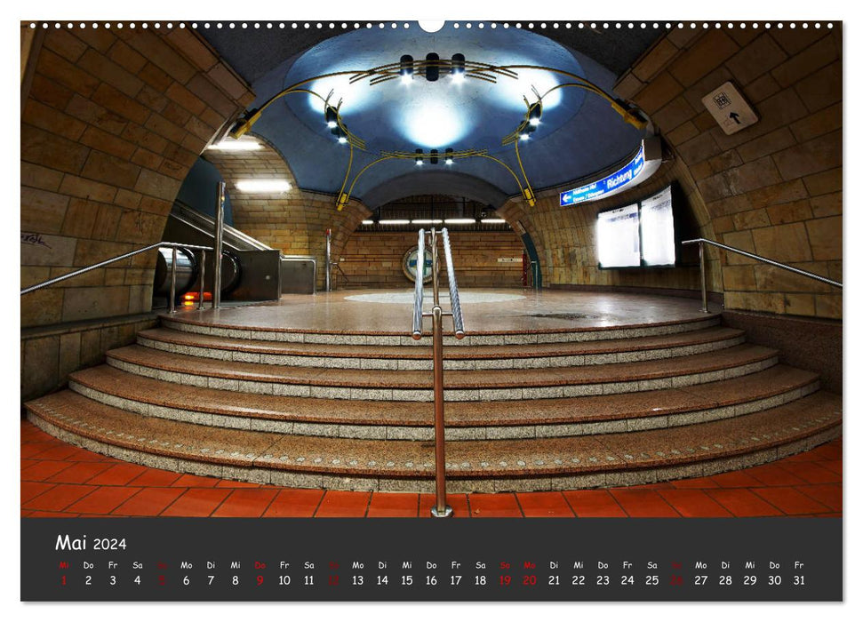 U-Bahn-Stationen des Westens (CALVENDO Wandkalender 2024)