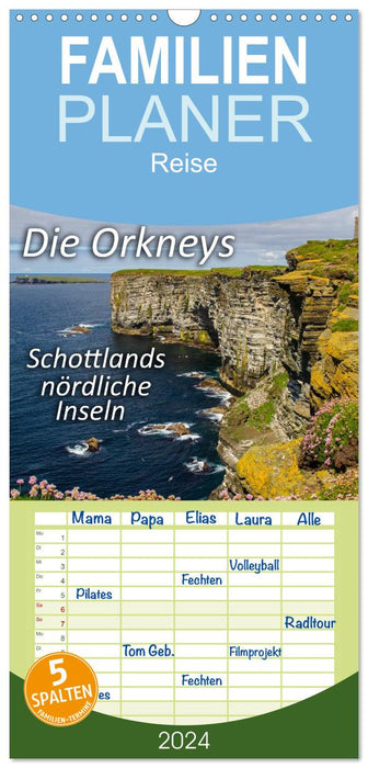 Die Orkneys - Schottlands nördliche Inseln (CALVENDO Familienplaner 2024)