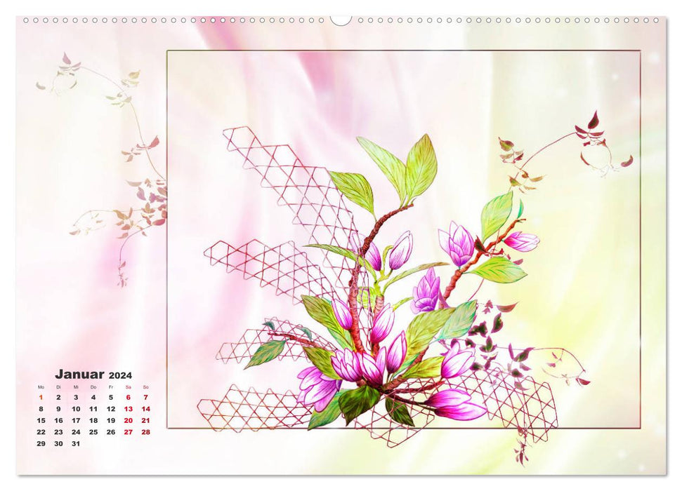 Magical Ikebana (CALVENDO Premium Wall Calendar 2024) 