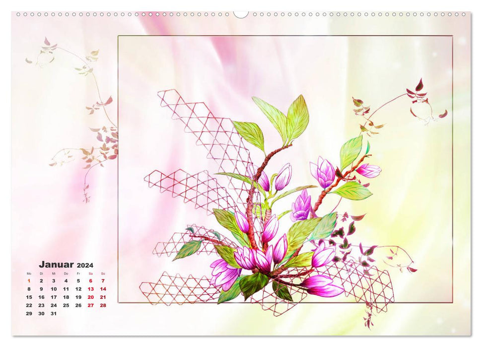 Zauberhaftes Ikebana (CALVENDO Wandkalender 2024)