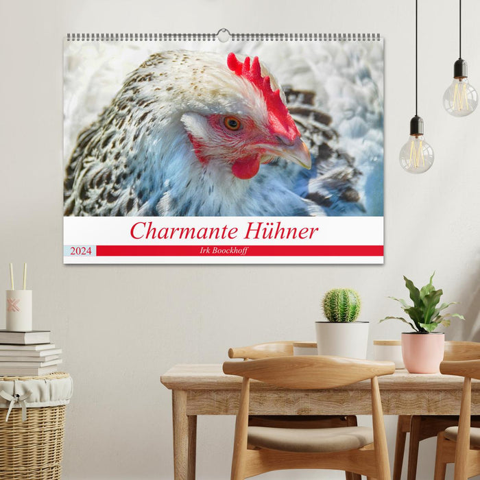 Charmante Hühner (CALVENDO Wandkalender 2024)