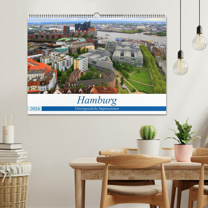 Hamburg - Unvergessliche Impressionen (CALVENDO Wandkalender 2024)
