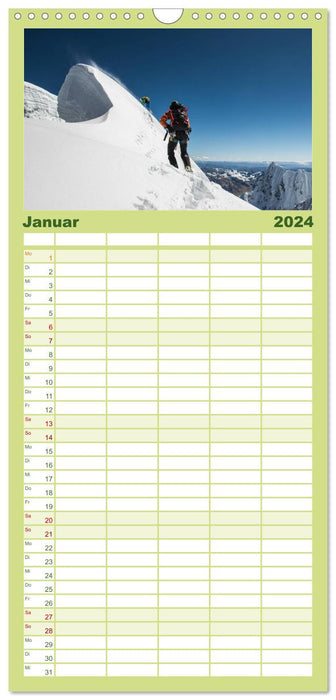 Climbing Solutions - Les sports de montagne dans le monde (Planificateur familial CALVENDO 2024) 