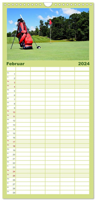 Passion Golf (CALVENDO Familienplaner 2024)