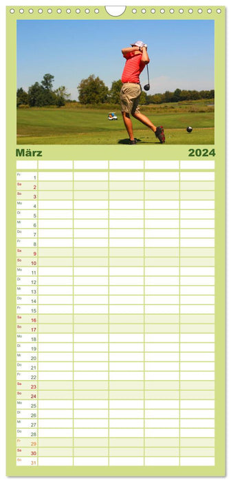 Passion Golf (CALVENDO Familienplaner 2024)