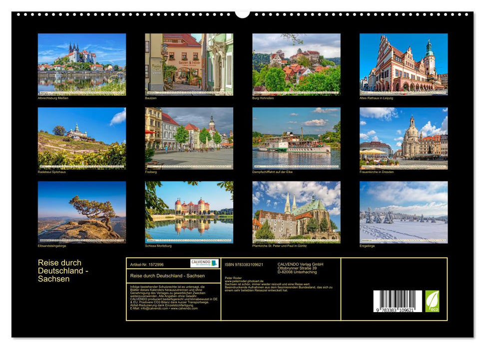 Reise durch Deutschland - Sachsen (CALVENDO Premium Wandkalender 2024)