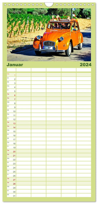 Citroën 2CV - le canard (Agenda familial CALVENDO 2024) 