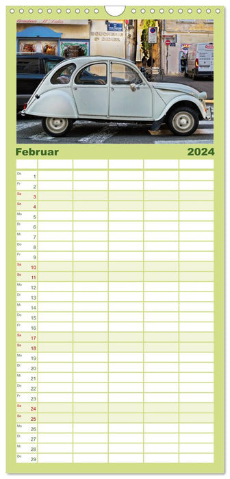 Citroën 2CV - le canard (Agenda familial CALVENDO 2024) 