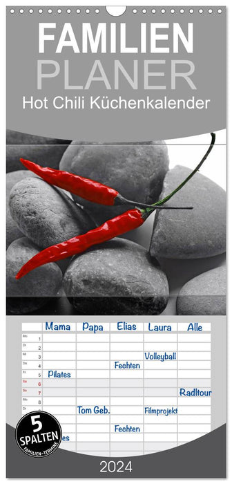 Calendrier de cuisine Hot Chili (Planificateur familial CALVENDO 2024) 