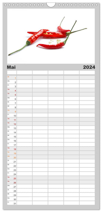 Hot Chili Küchen Kalender (CALVENDO Familienplaner 2024)