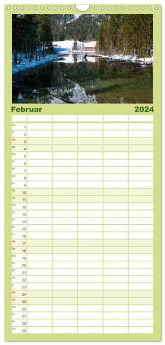 Autour du Hintersee et de la Forêt Magique (Planificateur familial CALVENDO 2024) 