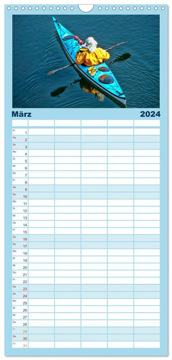 Kayak - aventure et détente (Agenda familial CALVENDO 2024) 