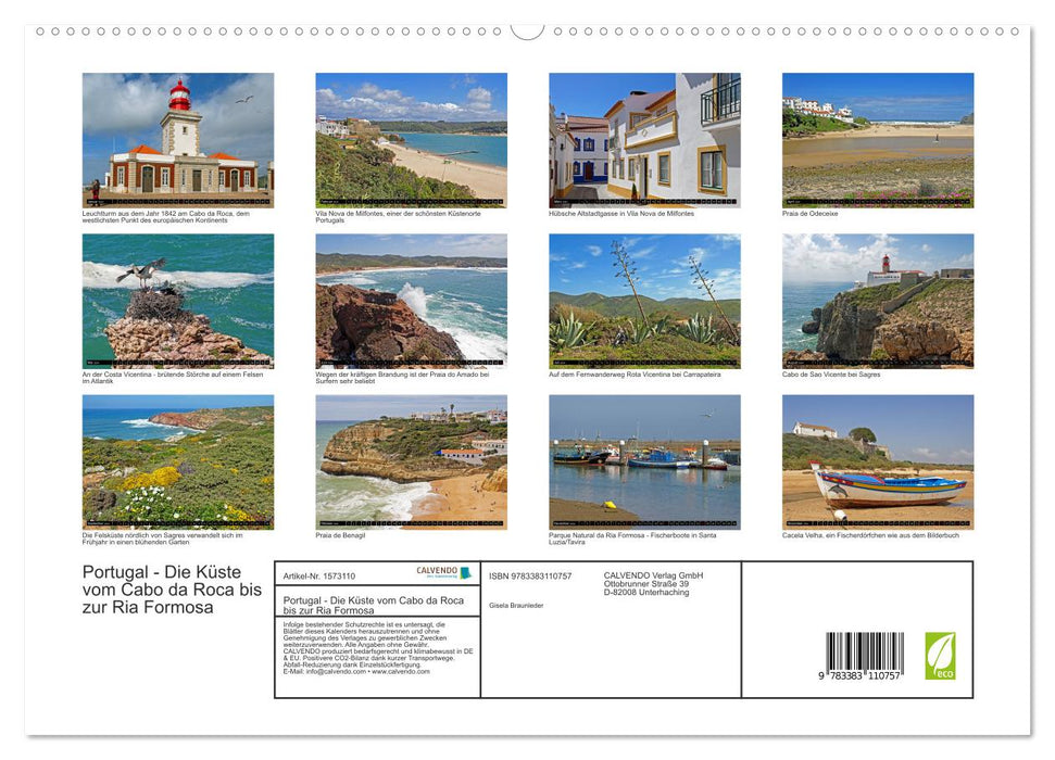 Portugal - Die Küste vom Cabo da Roca zur Ria Formosa (CALVENDO Premium Wandkalender 2024)