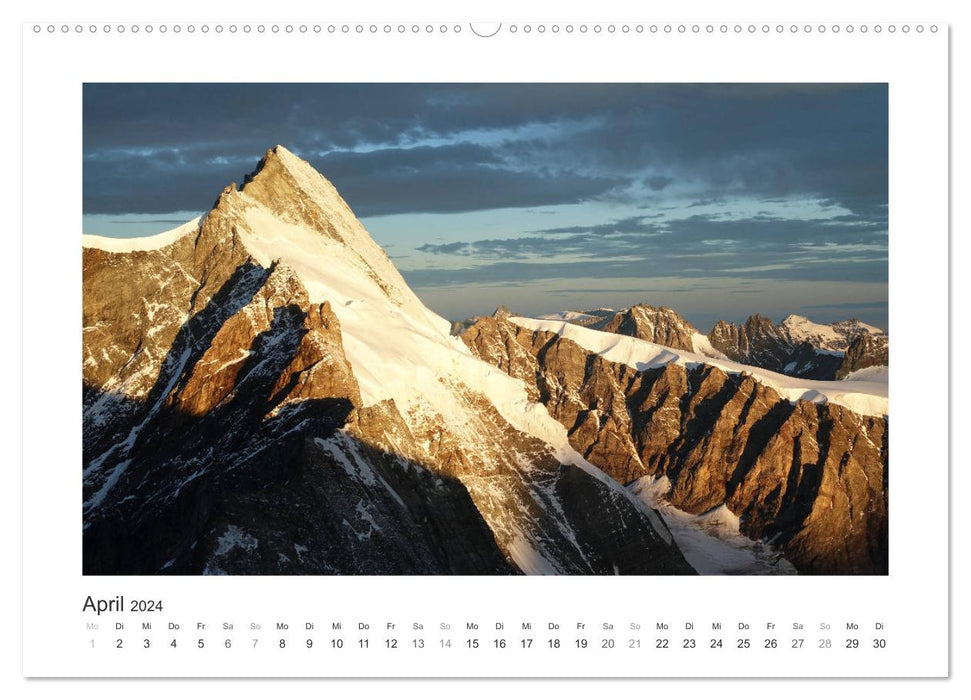 Die schönsten Gipfel der Alpen - Giganten aus Fels und Eis (CALVENDO Premium Wandkalender 2024)