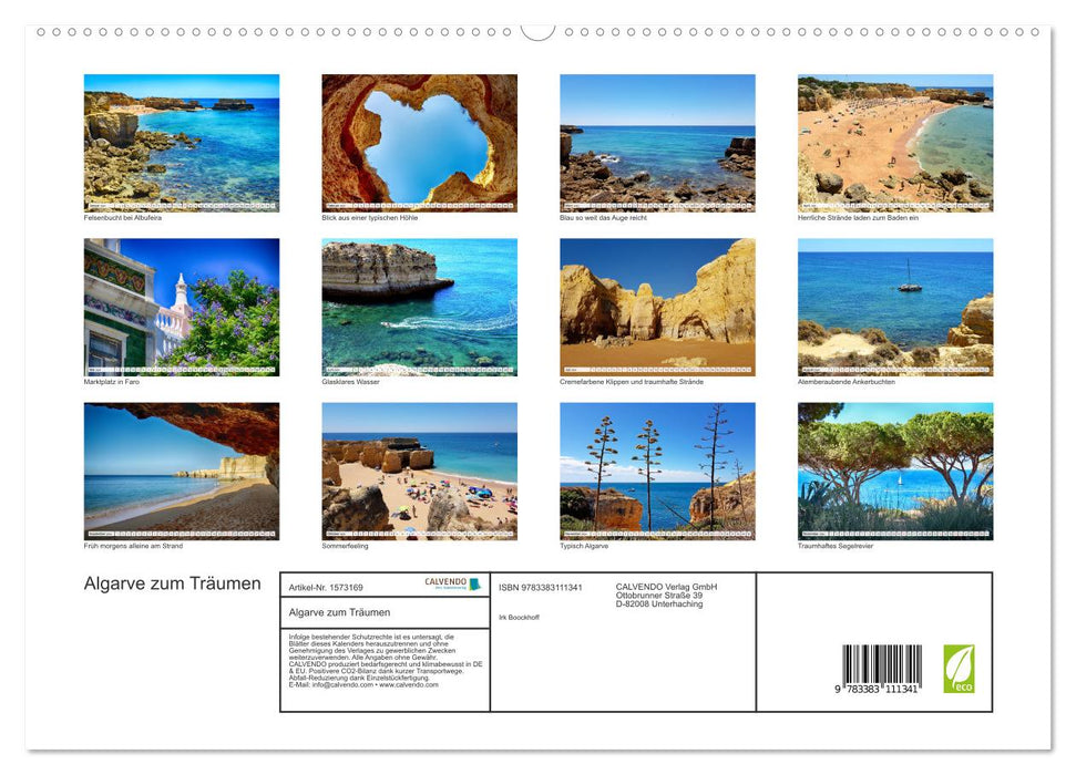 Algarve zum Träumen (CALVENDO Premium Wandkalender 2024)
