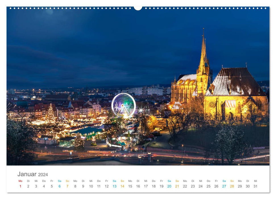 Erfurt - Stadt der Türme (CALVENDO Premium Wandkalender 2024)