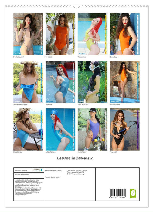 Beauties im Badeanzug (CALVENDO Premium Wandkalender 2024)