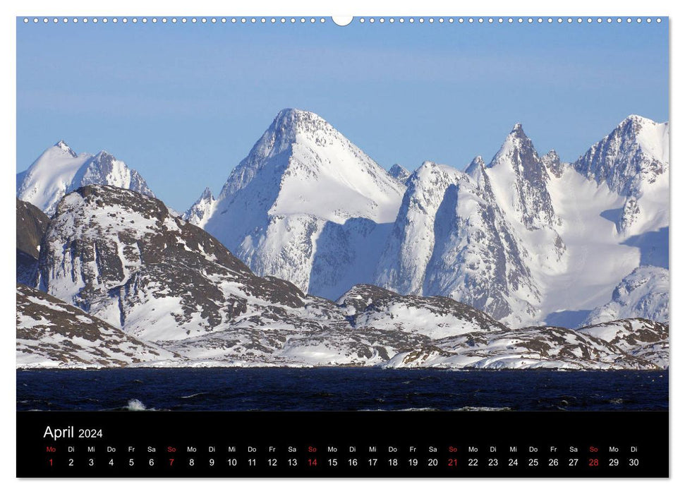 Groenland - L'Ouest sauvage et blanc (Calendrier mural CALVENDO 2024) 