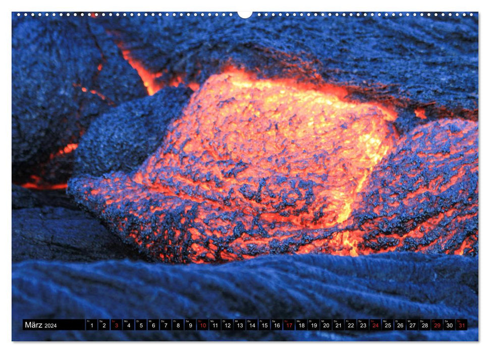 Lave hawaïenne – La beauté de la déesse du feu Pelé (Calvendo Premium Wall Calendar 2024) 