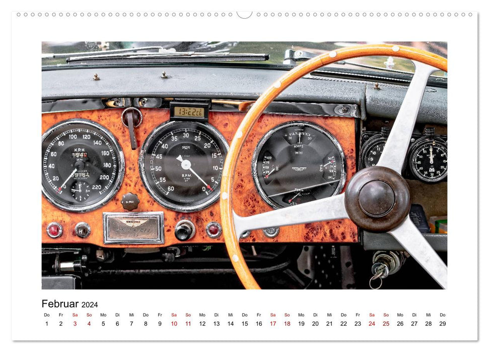 Voitures classiques - cockpits d'autrefois (calendrier mural CALVENDO Premium 2024) 