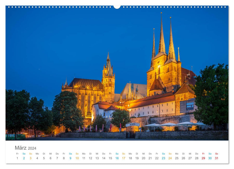 Erfurt - Stadt der Türme (CALVENDO Wandkalender 2024)