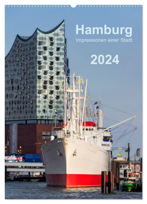 Hamburg - Impressionen einer Stadt (CALVENDO Wandkalender 2024)