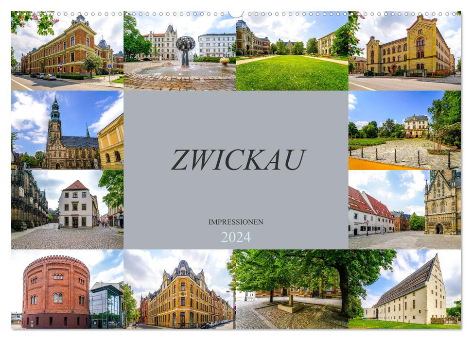 Impressions de Zwickau (calendrier mural CALVENDO 2024) 