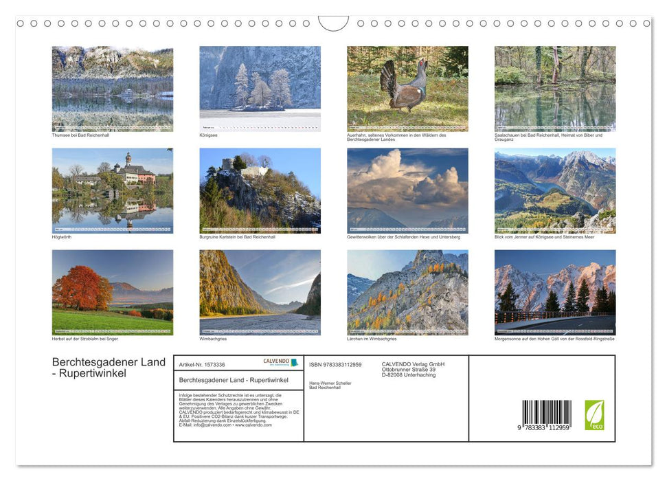 Berchtesgadener Land - Rupertiwinkel (CALVENDO Wandkalender 2024)