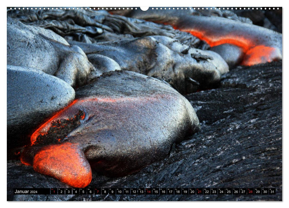 Hawaiian Lava - Die Schönheit von Feuergöttin Pele (CALVENDO Wandkalender 2024)