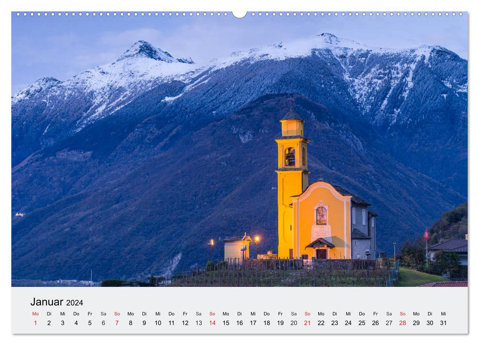 Tessin - Ticino (CALVENDO Premium Wandkalender 2024)