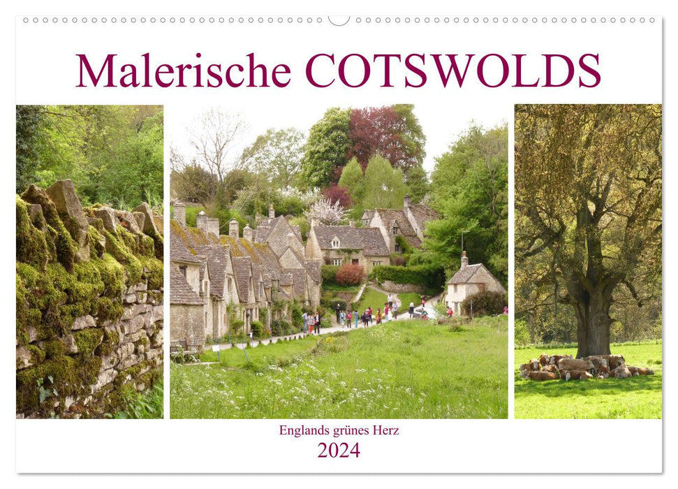 Cotswolds pittoresques (calendrier mural CALVENDO 2024) 