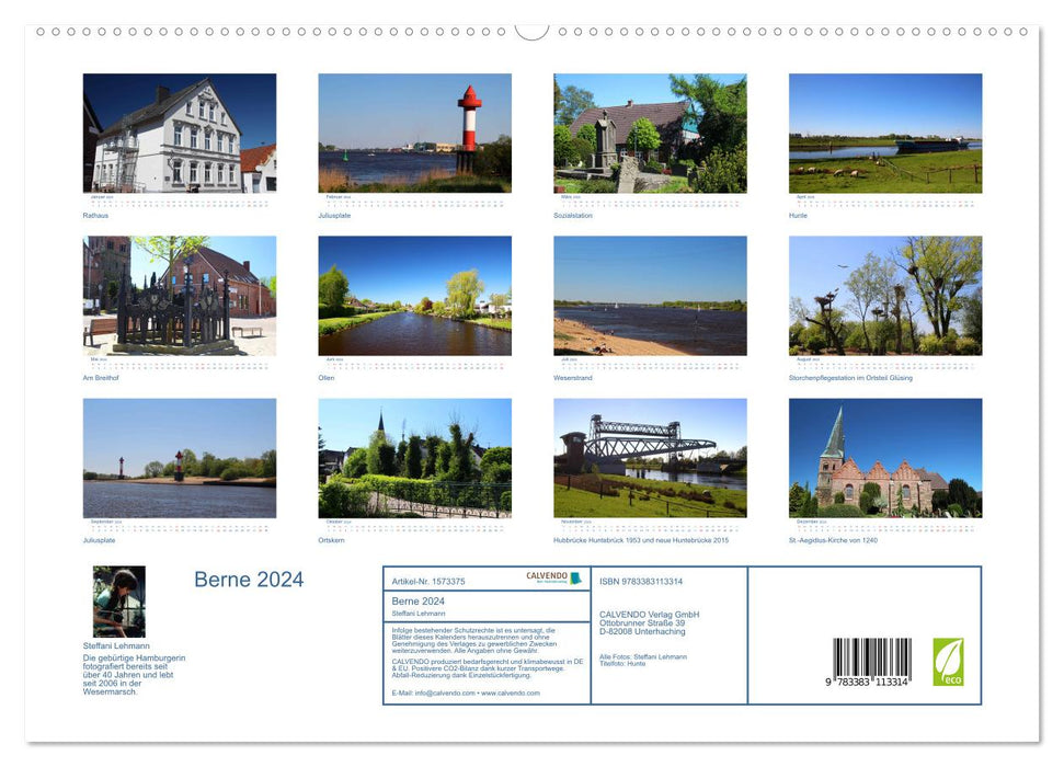Berne 2024. Impressionen zwischen Weser und Hunte (CALVENDO Premium Wandkalender 2024)