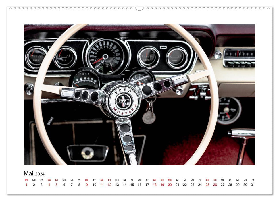 Voitures anciennes - cockpits d'autrefois (calendrier mural CALVENDO 2024) 