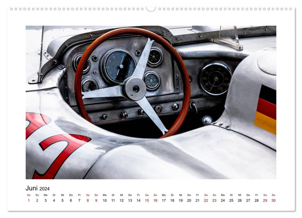 Voitures anciennes - cockpits d'autrefois (calendrier mural CALVENDO 2024) 