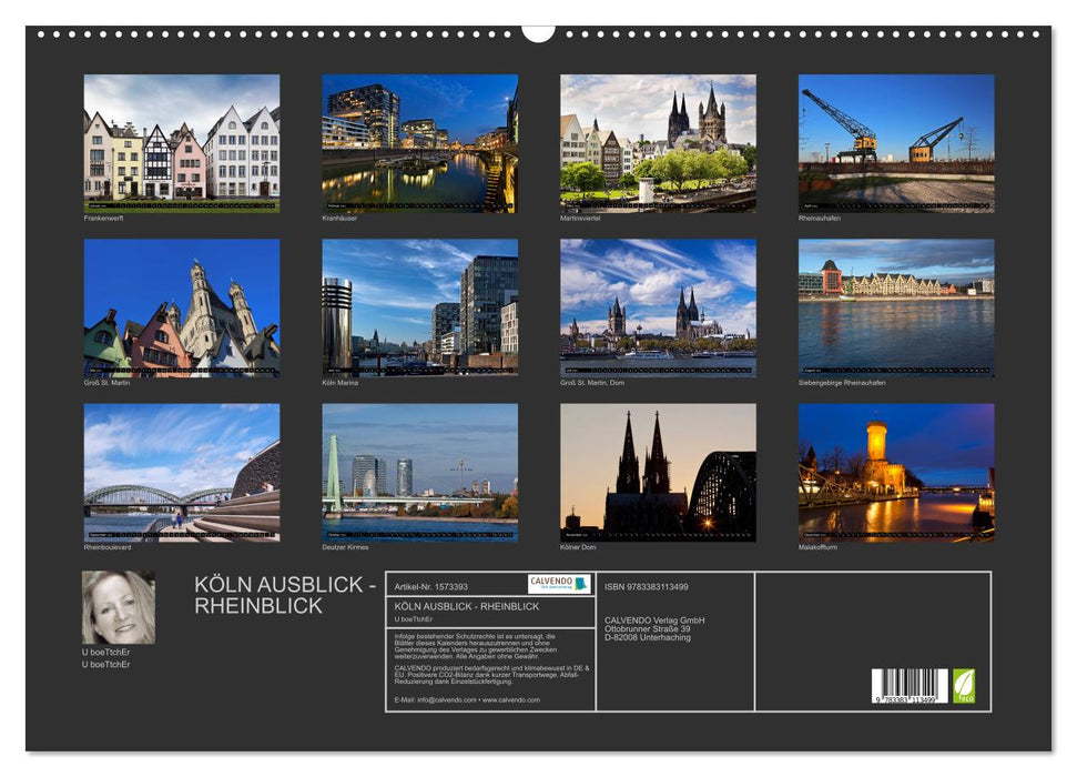 PERSPECTIVES DE COLOGNE - VUE SUR LE RHIN (Calendrier mural CALVENDO 2024) 