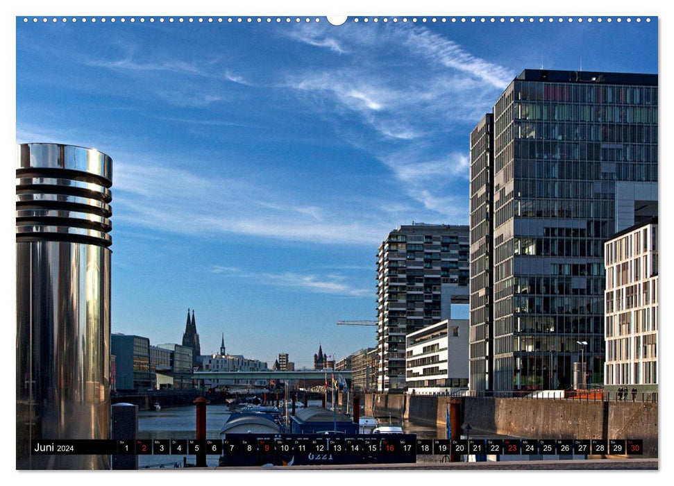 PERSPECTIVES DE COLOGNE - VUE SUR LE RHIN (Calendrier mural CALVENDO 2024) 