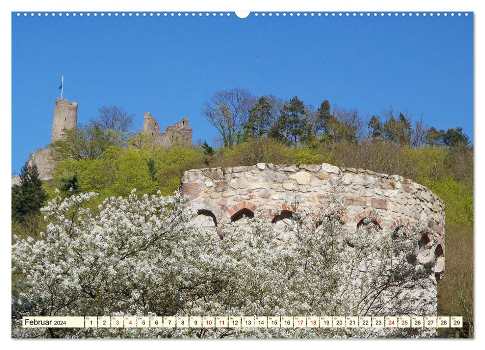La ville aux deux châteaux de Weinheim est si belle (Calendrier mural CALVENDO Premium 2024) 
