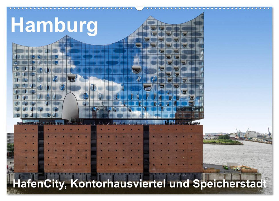 Hambourg. HafenCity, Kontorhausviertel et Speicherstadt. (Calendrier mural CALVENDO 2024) 