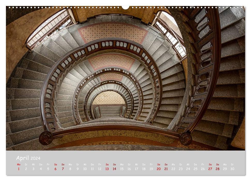 Spirales d’escalier de Hambourg (Calvendo Premium Wall Calendar 2024) 