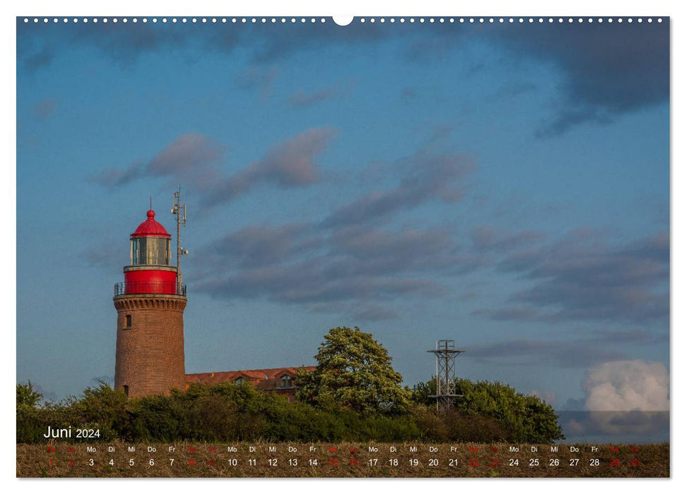 Les plus beaux phares - Mer Baltique allemande (Calvendo Premium Wall Calendar 2024) 