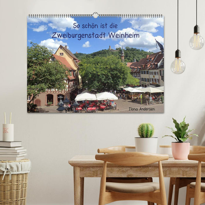 La ville aux deux châteaux de Weinheim est si belle (calendrier mural CALVENDO 2024) 