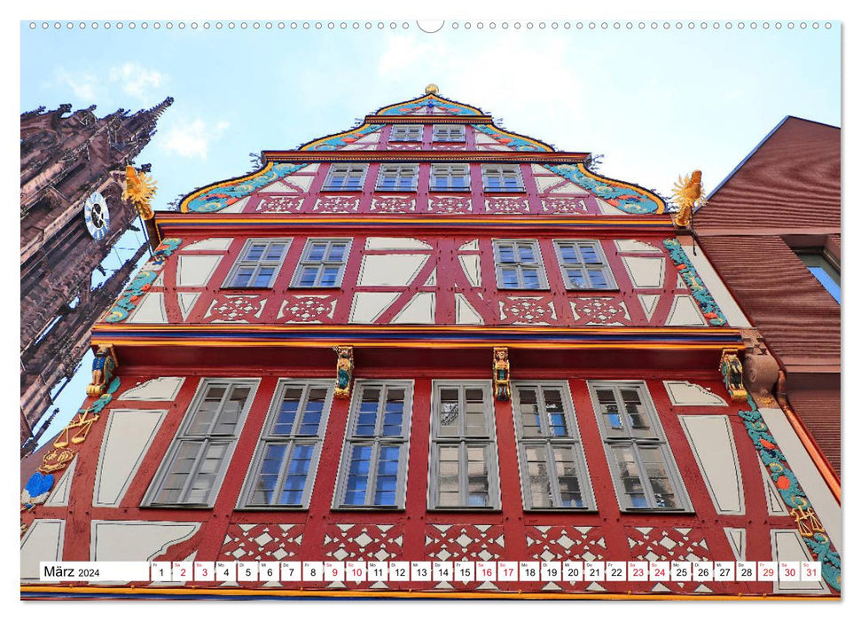 Frankfurt am Main die neue Altstadt vom Taxifahrer Petrus Bodenstaff (CALVENDO Wandkalender 2024)
