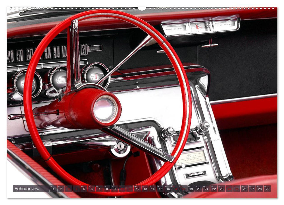 Klassische Automobile - Lenkräder und Armaturen (CALVENDO Premium Wandkalender 2024)