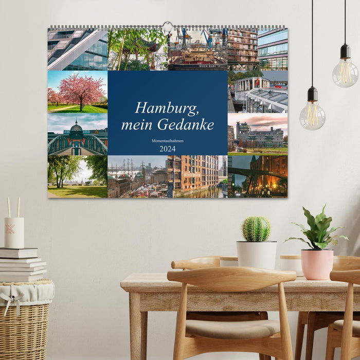 Hamburg, mein Gedanke (CALVENDO Wandkalender 2024)