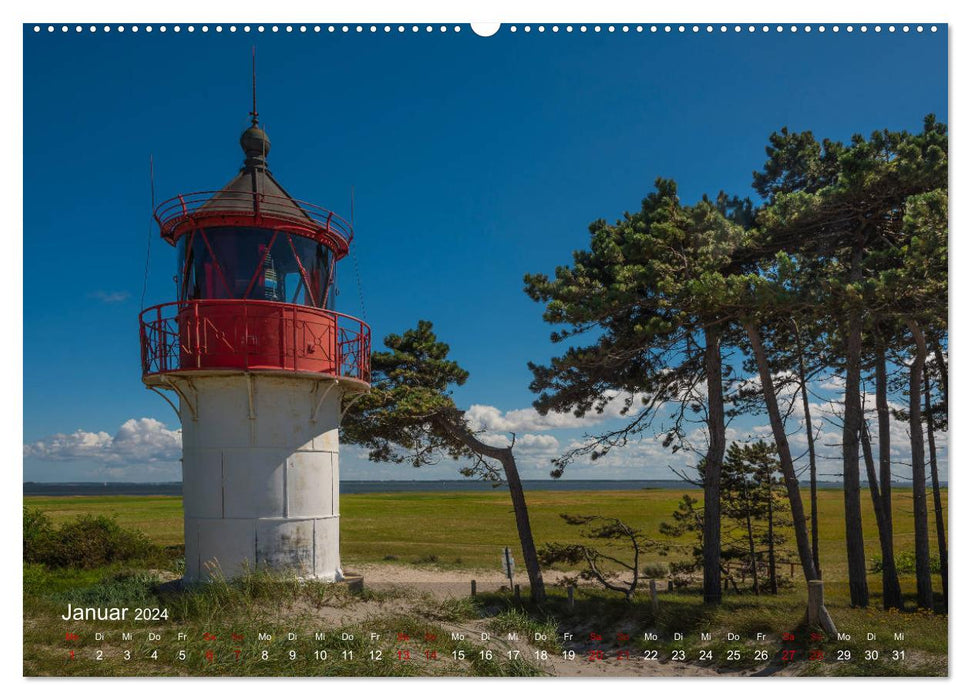 Die schönsten Leuchttürme - Deutsche Ostsee (CALVENDO Wandkalender 2024)