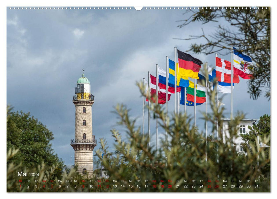 Die schönsten Leuchttürme - Deutsche Ostsee (CALVENDO Wandkalender 2024)