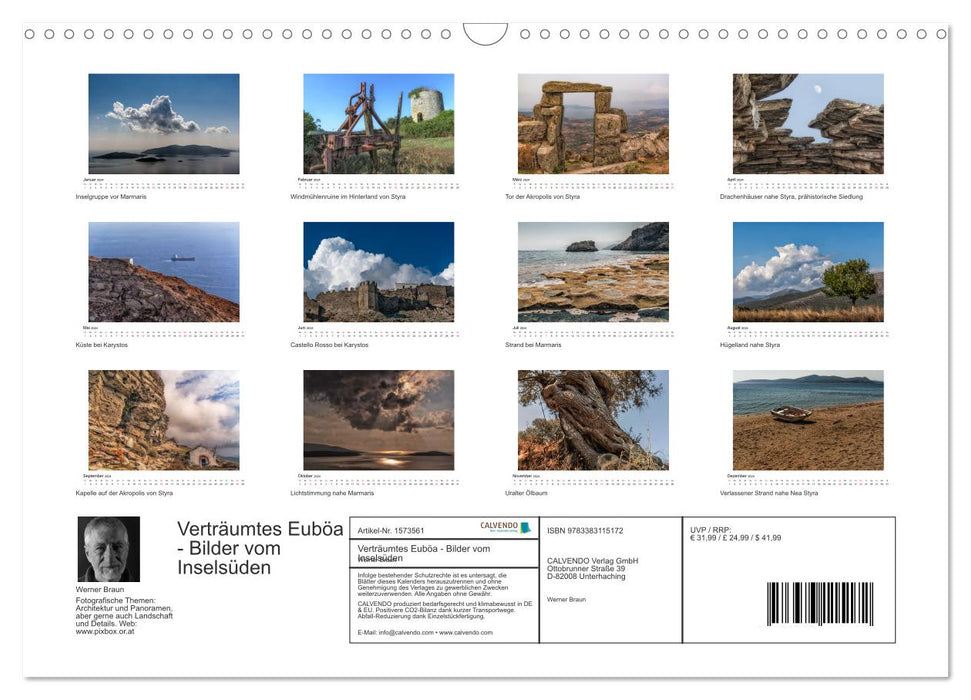 Verträumtes Euböa - Bilder vom Inselsüden (CALVENDO Wandkalender 2024)