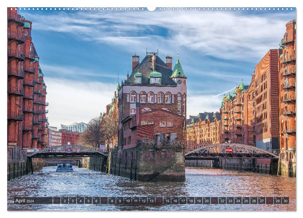 Hamburg - Ahoi zur großen Hafenrundfahrt (CALVENDO Wandkalender 2024)