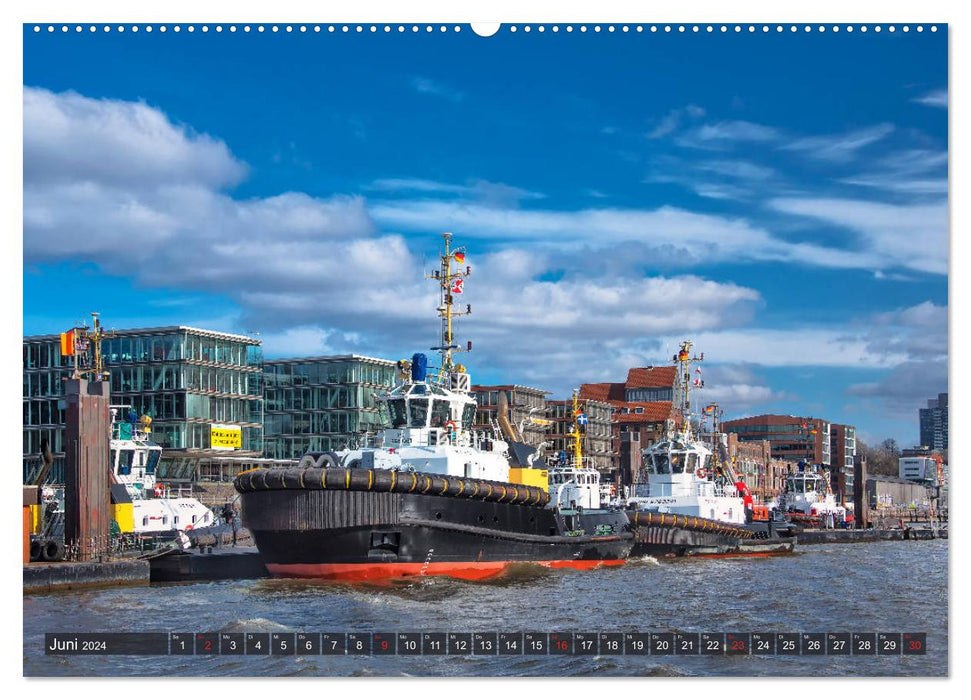 Hamburg - Ahoi zur großen Hafenrundfahrt (CALVENDO Wandkalender 2024)