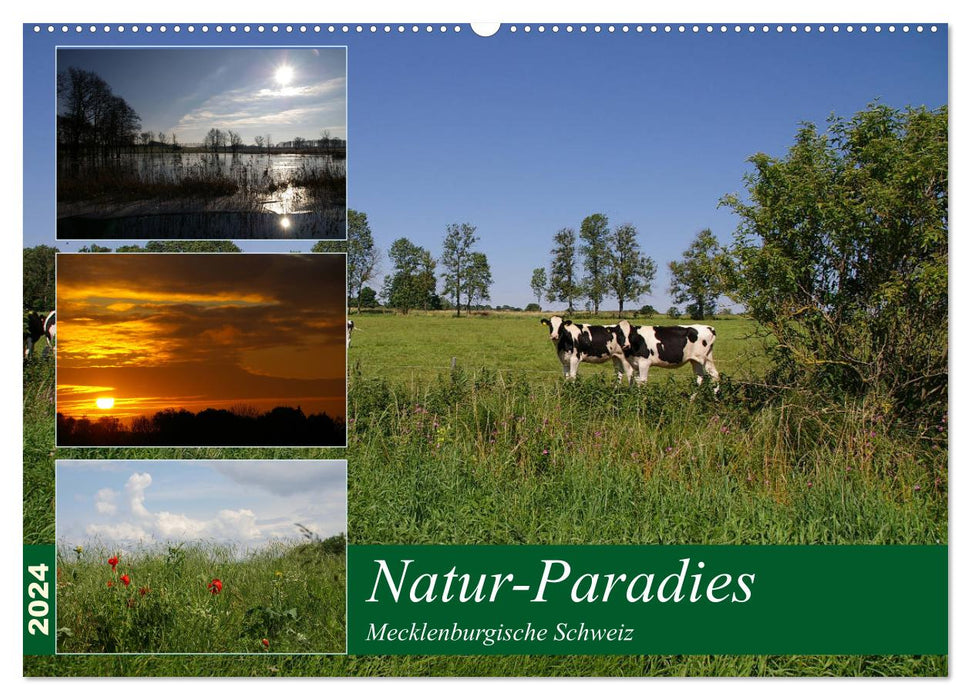 Paradis naturel Mecklembourg Suisse (calendrier mural CALVENDO 2024) 